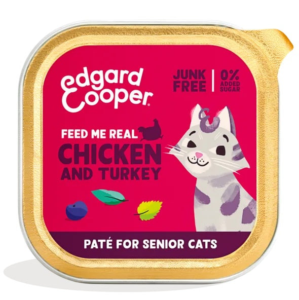 EDGARD&COOPER CAT SENIOR PATE' POLLO & TACCHINO 85 GR.