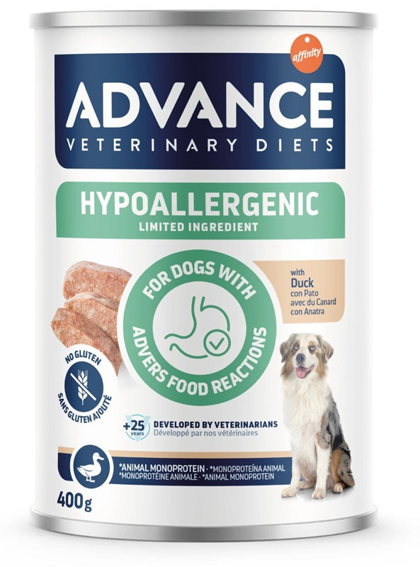 AFFINITY ADVANCE VET DIETS DOG HYPOALLERGENIC ANATRA 400 GR.