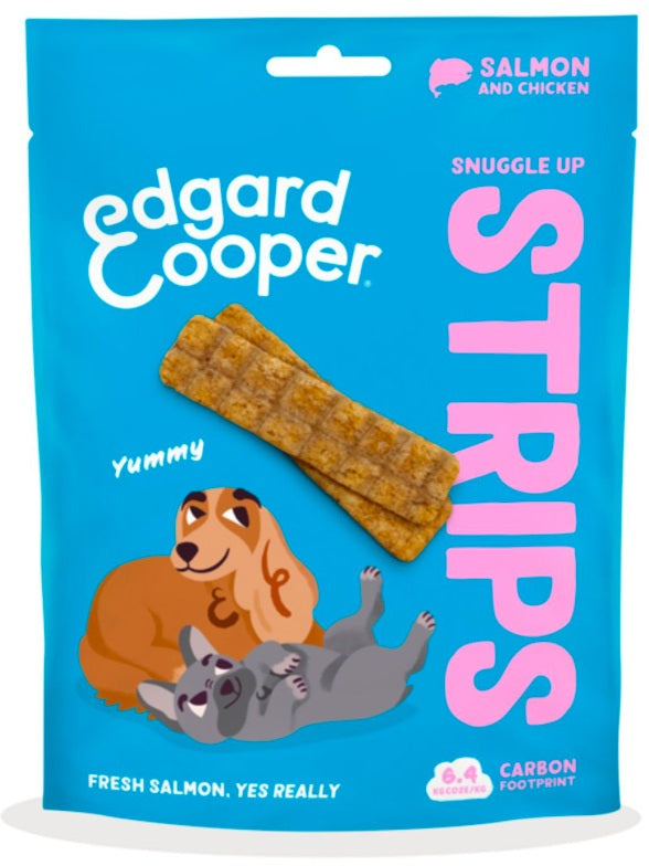 EDGARD&COOPER DOG ADULT STRIPS SALMONE 75 GR.