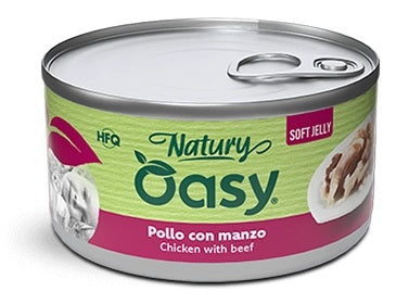 OASY CAT NATURY SOFT JELLY - POLLO CON MANZO 150 GR.