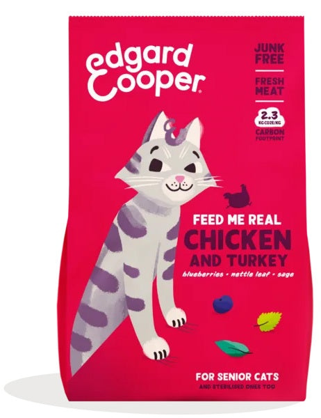 EDGARD&COOPER CAT SENIOR TACCHINO & POLLO 2 KG.