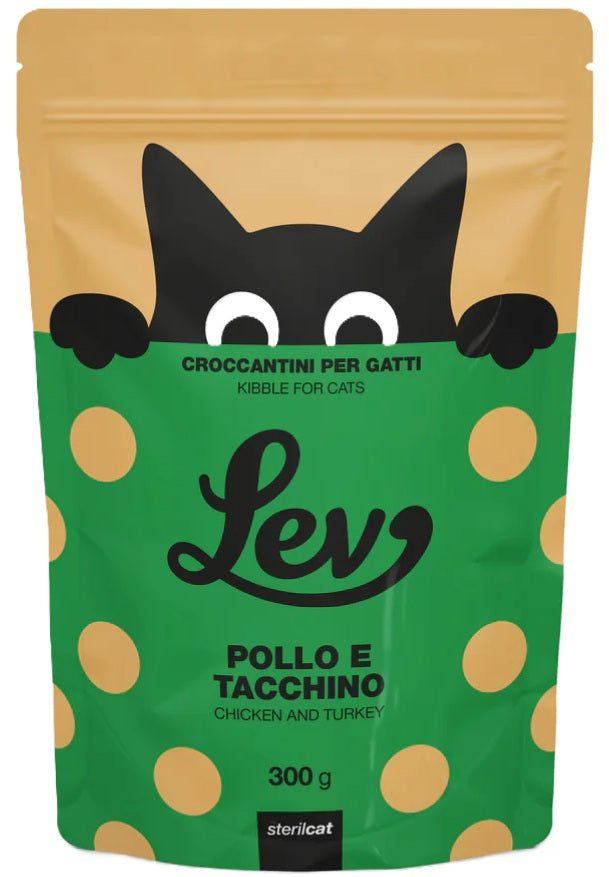 LEV CAT STERILISED POLLO & TACCHINO 300 GR.