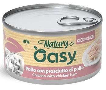 OASY CAT NATURY COOKING BROTH - POLLO CON PROSCIUTTO DI POLLO 85 GR.