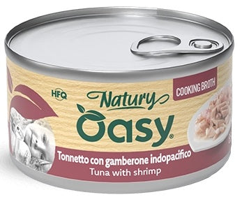 OASY CAT NATURY COOKING BROTH - TONNETTO CON GAMBERONE INDOPACIFICO 85 GR.