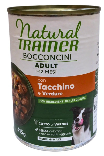 NATURAL TRAINER MEDIUM/MAXI ADULT BOCCONCINI TACCHINO & VERDURE 415 GR.