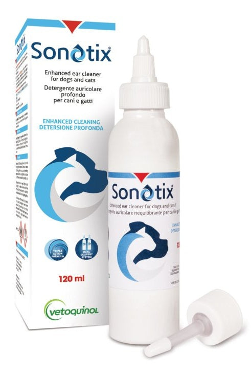 VETOQUINOL SONOTIX DETERGENTE AURICOLARE 120 ML.