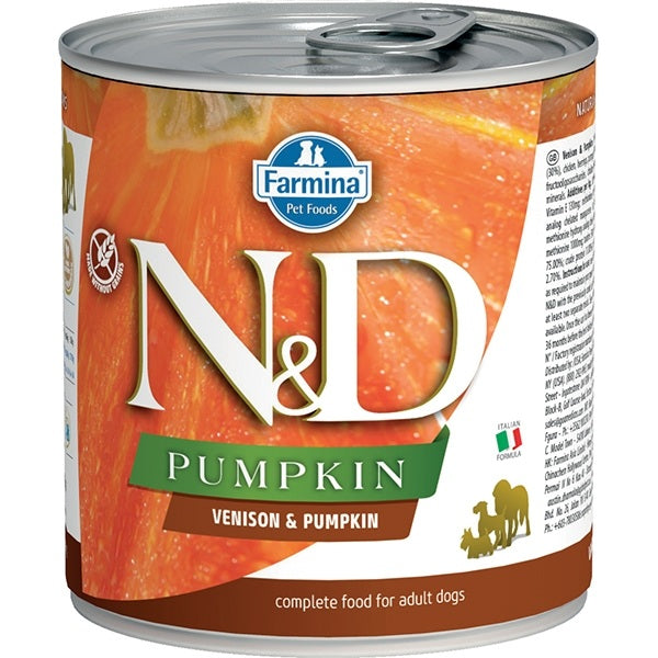 N&D DOG PUMPKIN CERVO & ZUCCA 285 GR.