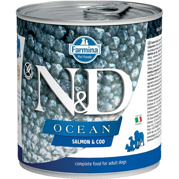 N&D DOG OCEAN ARINGA & GAMBERETTI 285 GR.