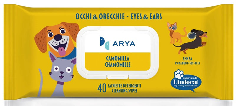 ARYA SALVIETTE DETERGENTI OCCHI & ORECCHIE 40 PZ.