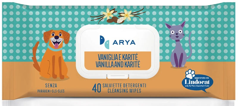 ARYA SALVIETTE DETERGENTI VANIGLIA & KARITE' 40 PZ.