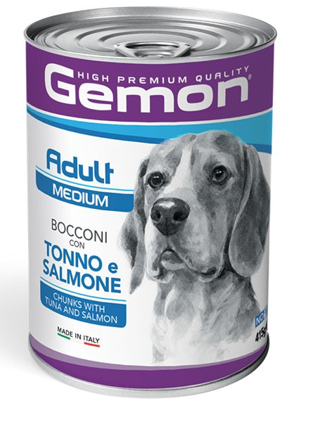 GEMON DOG ADULT MEDIUM TONNO & SALMONE 415 GR.