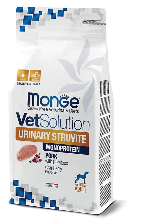 MONGE VETSOLUTION DOG URINARY STRUVITE 12 KG.