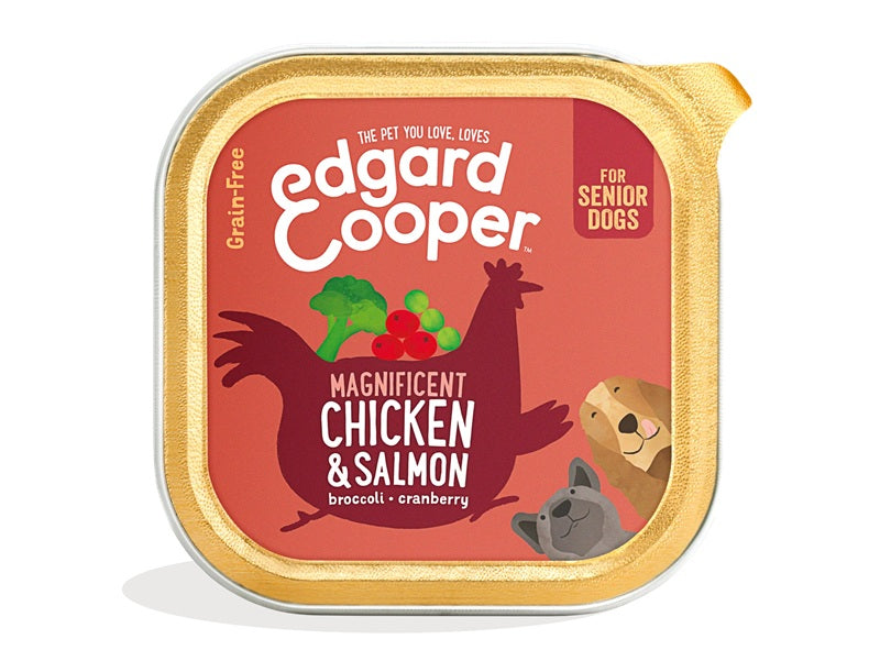 EDGARD&COOPER DOG SENIOR POLLO & SALMONE 150 GR.