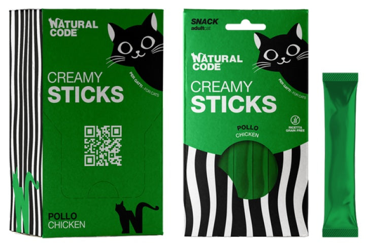 NATURAL CODE CREAMY STICKS POLLO 4 x 14 GR.