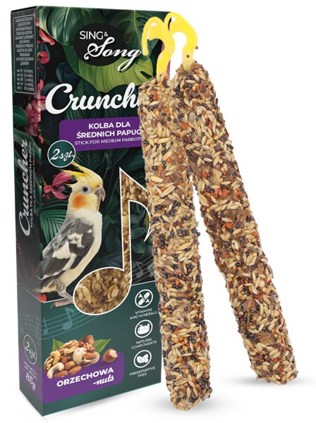 SING & SONG CRUNCHER STICKS PARROCCHETTI 2 PZ. / 85 GR.