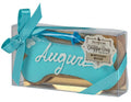 TORTA COMPLEANNO PER CANI SCRITTA "AUGURI" AZZURRA 85 GR.
