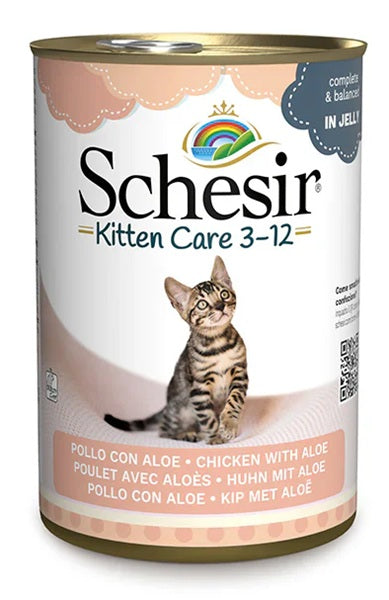 SCHESIR KITTEN POLLO CON ALOE 140 GR.