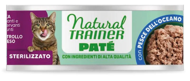 NATURAL TRAINER CAT PATE' STERILISED PESCE OCEANICO 80 GR.