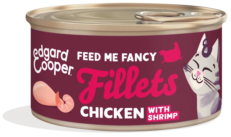 EDGARD&COOPER CAT ADULT FILETTI POLLO & GAMBERETTI 70 GR.