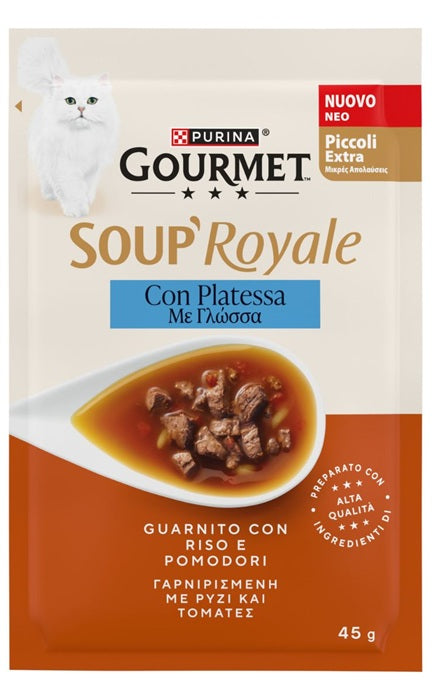 GOURMET SOUP ROYAL CON PLATESSA, RISO & POMODORI 45 GR.