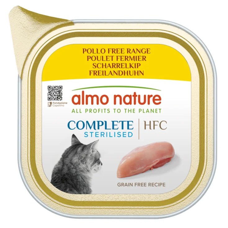 Almo Nature HFC Complete Sterilised pollo 85g Vaschetta Gatti Adulti