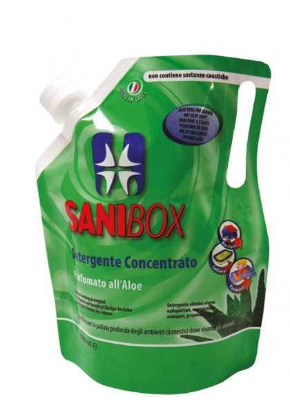 SANIBOX DETERGENTE CONCENTRATO PROFUMATO ALL'ALOE 5 LT.