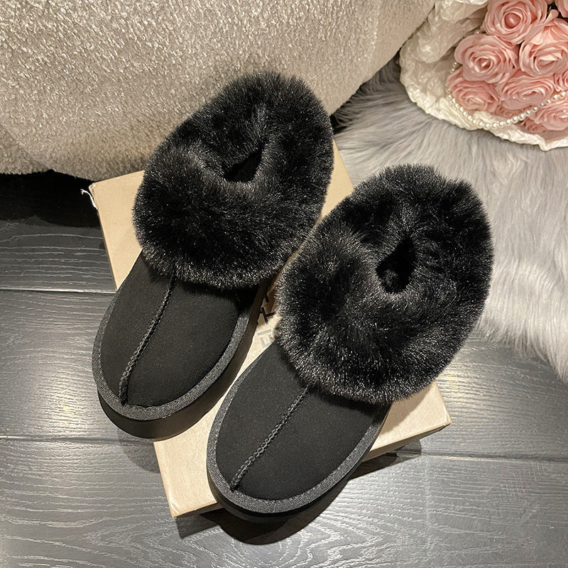 Women Short Plush Warm Snow Boots-1