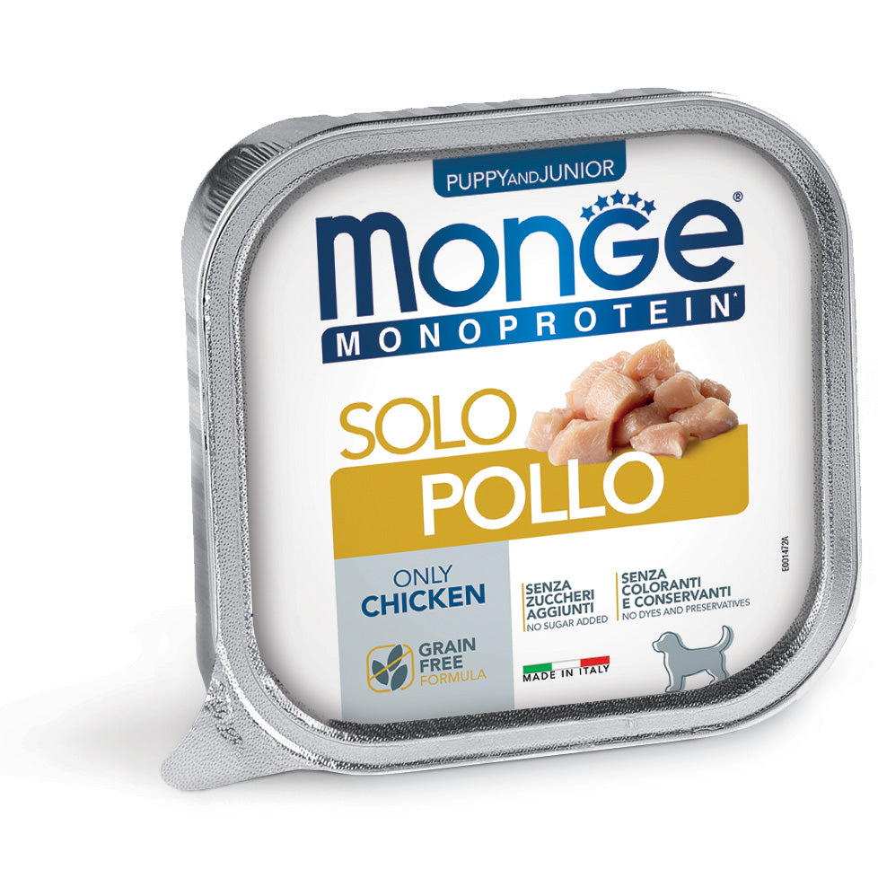 MONGE MONOPROTEICO PUPPY  SOLO POLLO 150 GR.