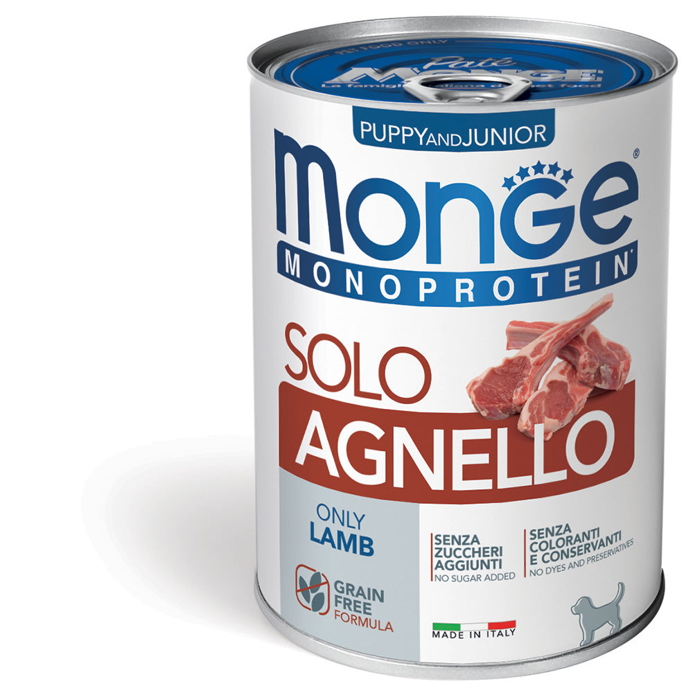MONGE MONOPROTEICO PUPPY  SOLO AGNELLO 400 GR.