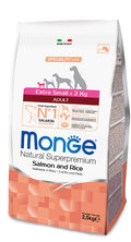 MONGE SPECIALITY LINE EXTRA SMALL ADULT SALMONE & RISO 800 GR.