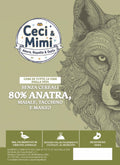 CECI & MIMI DOG Wilderness 80 Cani di tutte le fasi della vita 80% Anatra, Maiale, Tacchino e Manzo 2 kg