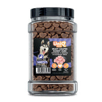 UNIQ PETS DOG SNACKS SNIFFY CUORICINI AL CONIGLIO BARATTOLO 200 GR.