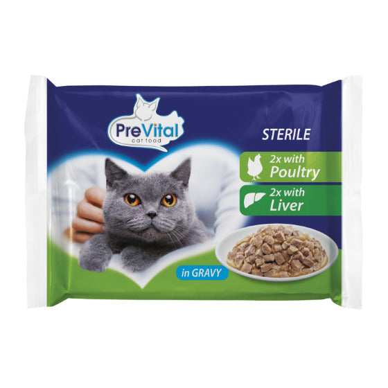 PREVITAL STERILIZZATI CARNI BIANCHE E FEGATO 4X100 GR