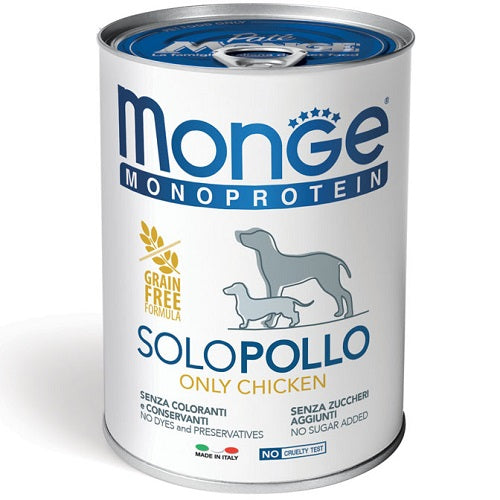 MONGE MONOPROTEICO SOLO POLLO 400 GR.