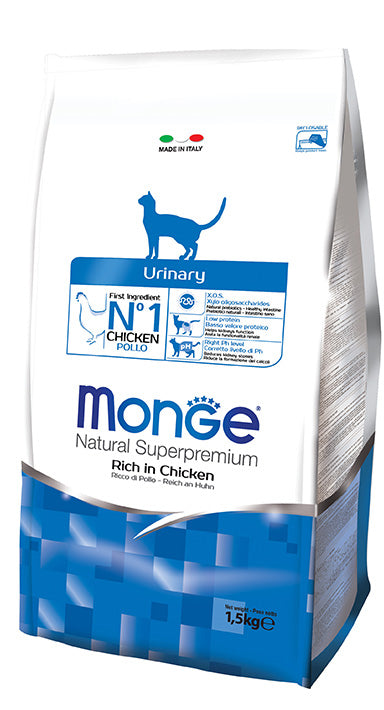 MONGE SUPERPREMIUM CAT URINARY RICCO DI POLLO 1,5 KG.