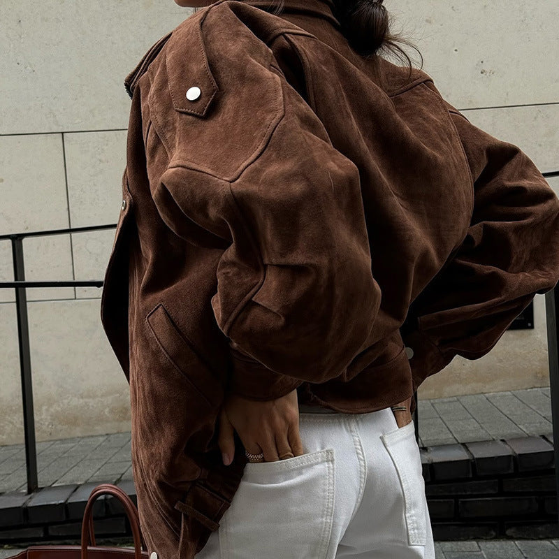Short Loose Jacket Coat Women-2
