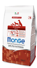 MONGE SPECIALITY LINE ADULT ALL BREEDS AGNELLO RISO & PATATE 2,5 KG.