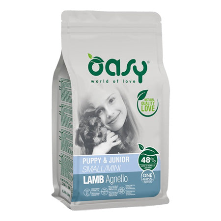 *OASY DOG PUPPY & JUNIOR SMALL/MINI AGNELLO 2,5 KG.