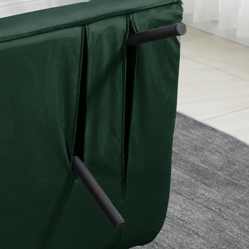 Canapé convertible 2 places 4 en 1, canapé-lit avec dossier réglable sur 5 niveaux, 2 coussins, 102 x 73 x 81 cm, vert-7