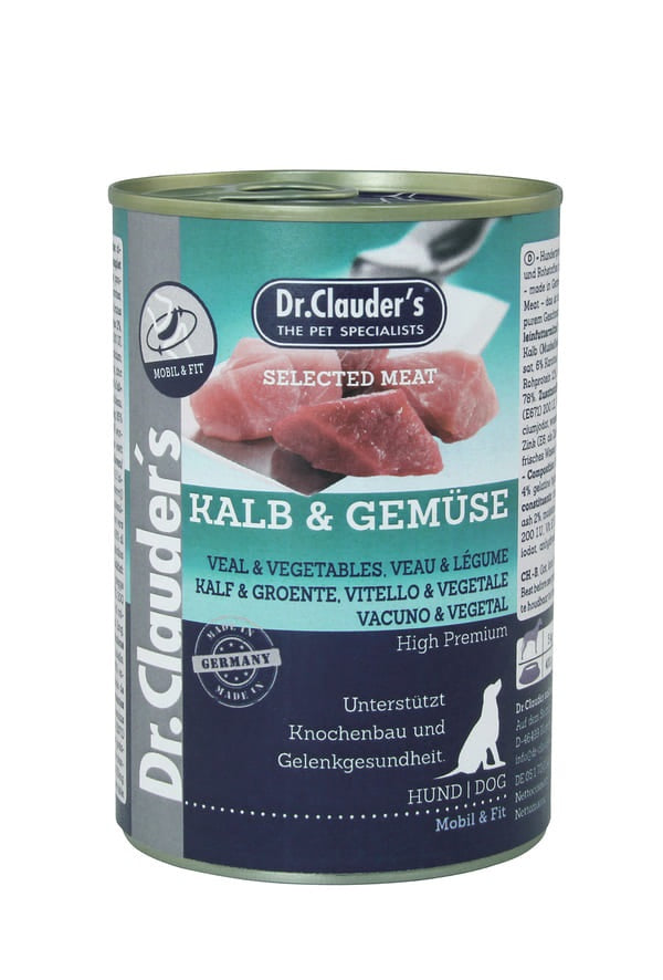DR.CLAUDER'S DOG SELECTED MEAT VITELLO & VERDURE 800 GR.