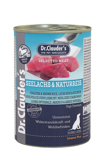 DR.CLAUDER'S DOG SELECTED MEAT MERLUZZO CARBONARO & RISO INTEGRALE 400 GR.