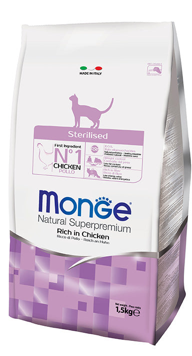 MONGE SUPERPREMIUM CAT STERILIZED RICCO DI POLLO 400 GR.