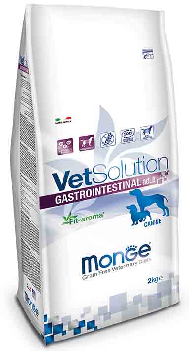 MONGE VETSOLUTION DOG GASTROINTESTINAL ADULT 2 KG.