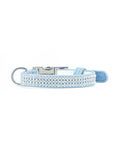 JULIUS-K9 COLLARE PARIS SIMILPELLE CON STRASS (1,5 x 35-48 CM.) AZZURRO