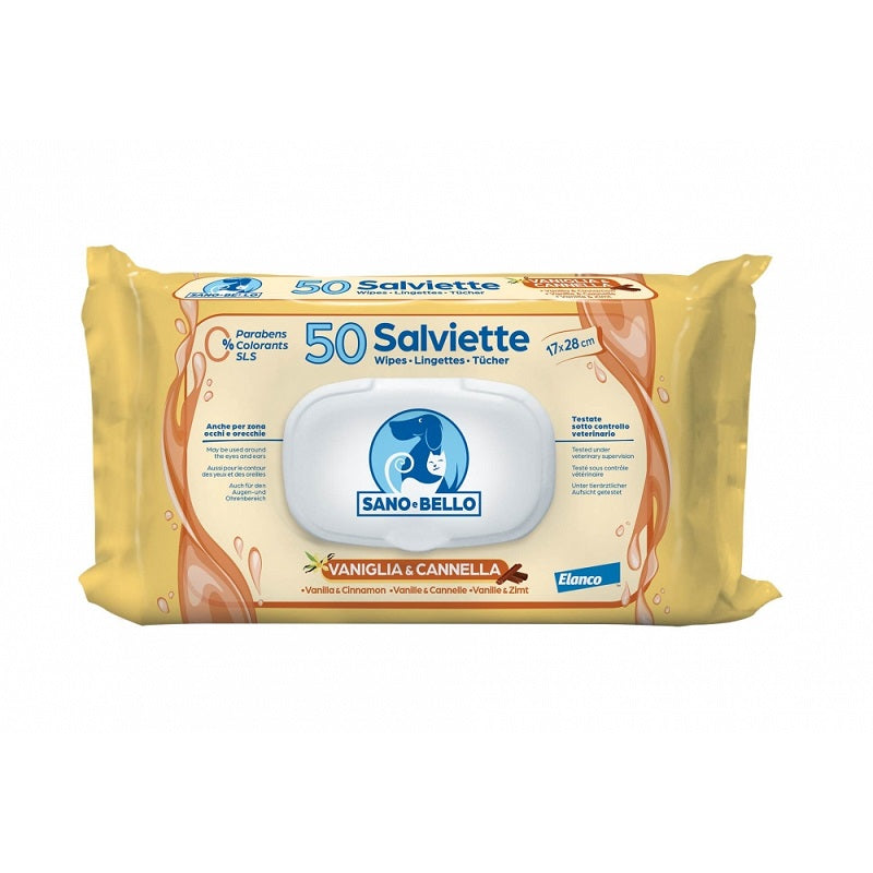 ELANCO SALVIETTE DETERGENTI ALLA VANIGLIA & CANNELLA 50 PZ.