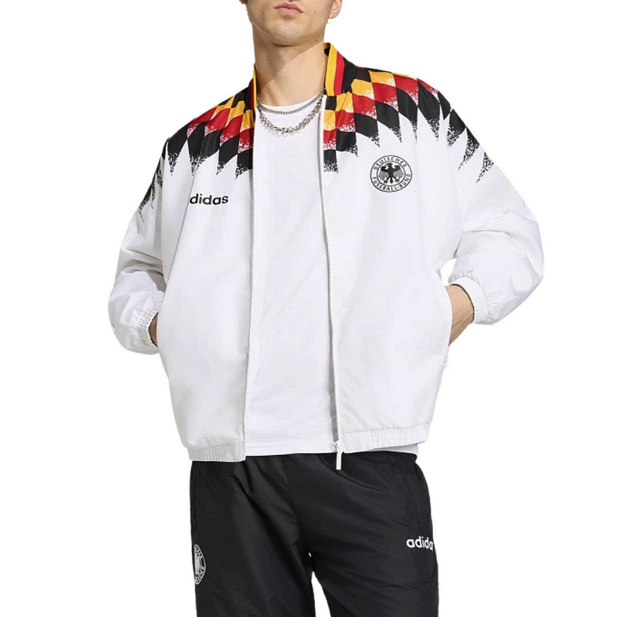 Germany white/black Retro presentation Soccer tracksuit 2026/27 - Adidas-0