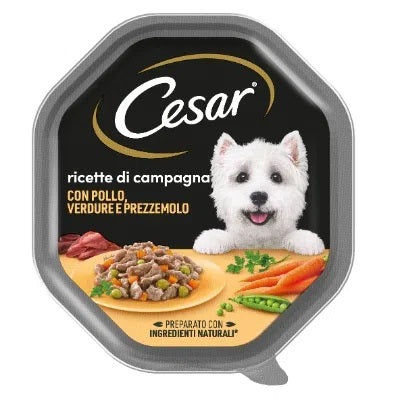 CESAR RICETTE DI CAMPAGNA POLLO, VERDURE & PREZZEMOLO 150 GR.
