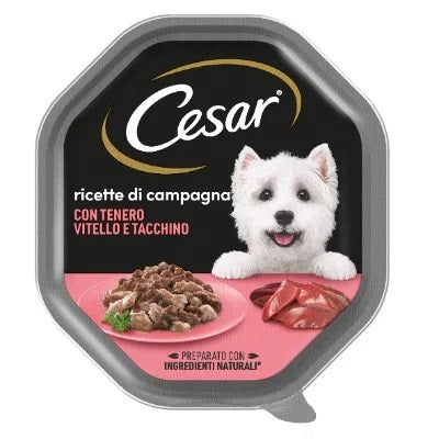 CESAR RICETTE DI CAMPAGNA VITELLO & TACCHINO 150 GR.