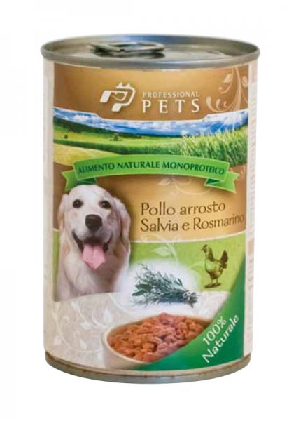 PROFESSIONAL PETS DOG POLLO ARROSTO, SALVIA & ROSMARINO 400 GR.