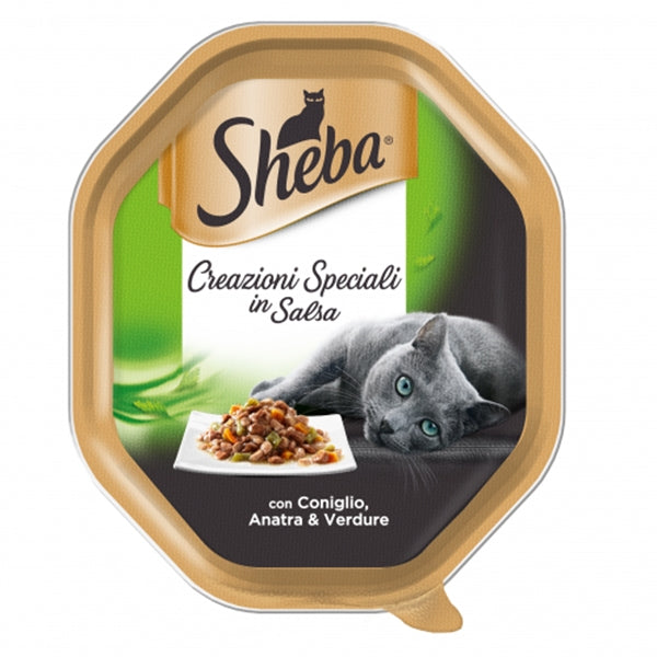 SHEBA CREAZIONI SPECIALI IN SALSA CONIGLIO, ANATRA & VERDURE 85 GR.